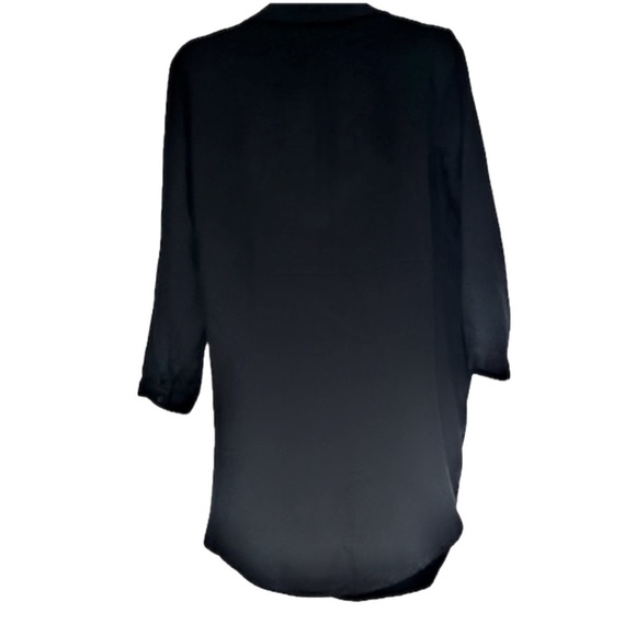 👠🥂 LBLC THE LABEL Black Scarlett Holiday Mini Dress | Draped Button Front Sz M - Picture 2 of 4